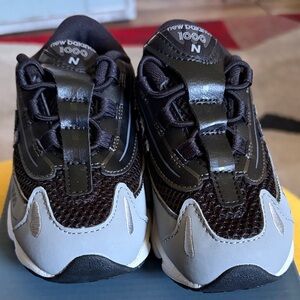 New Balance Kids Black and Light Gray 1000 Sneakers